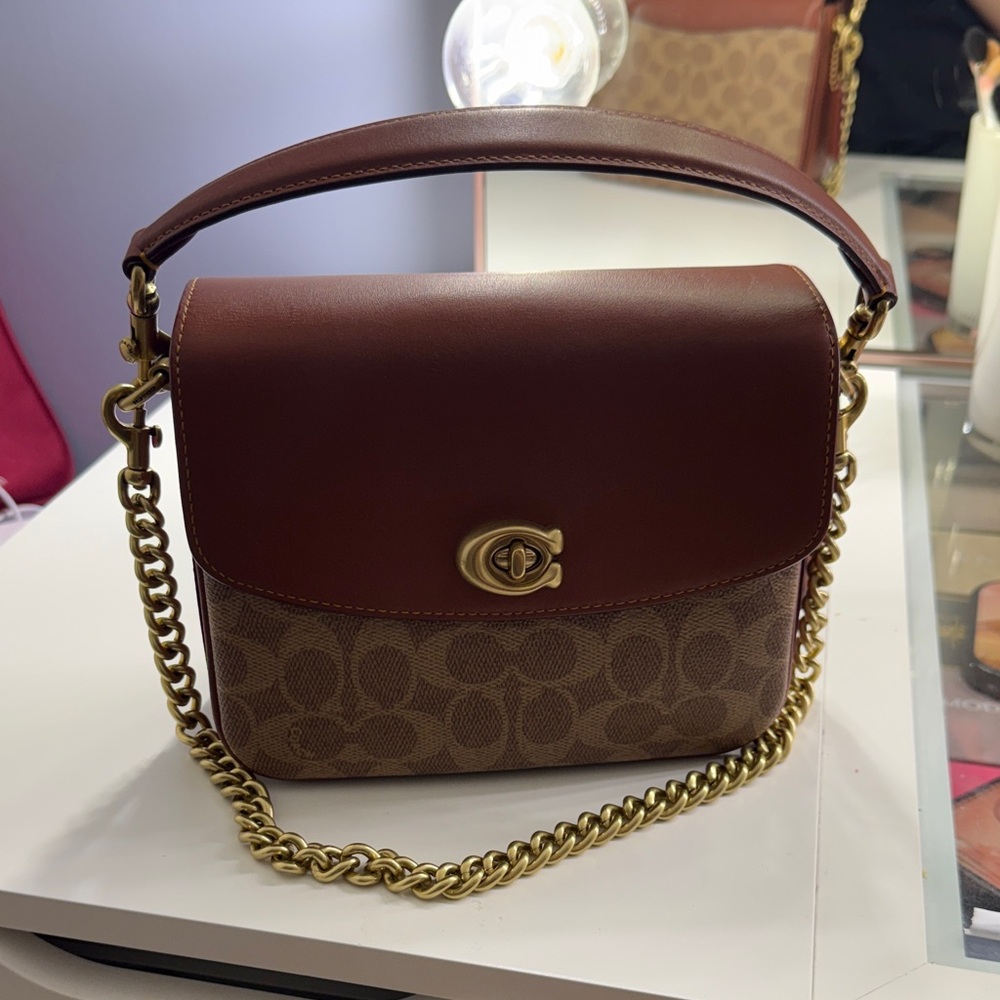 Coach Brown and Gold Crossbody Bag